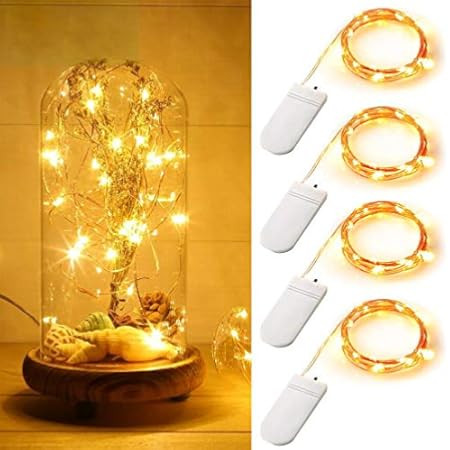 TingMiao Fairy Lights, 6 Pack Fairy Lights Battery Operated 7.2 ft 20 LED Mini String Lights Waterpr | Amazon (US)