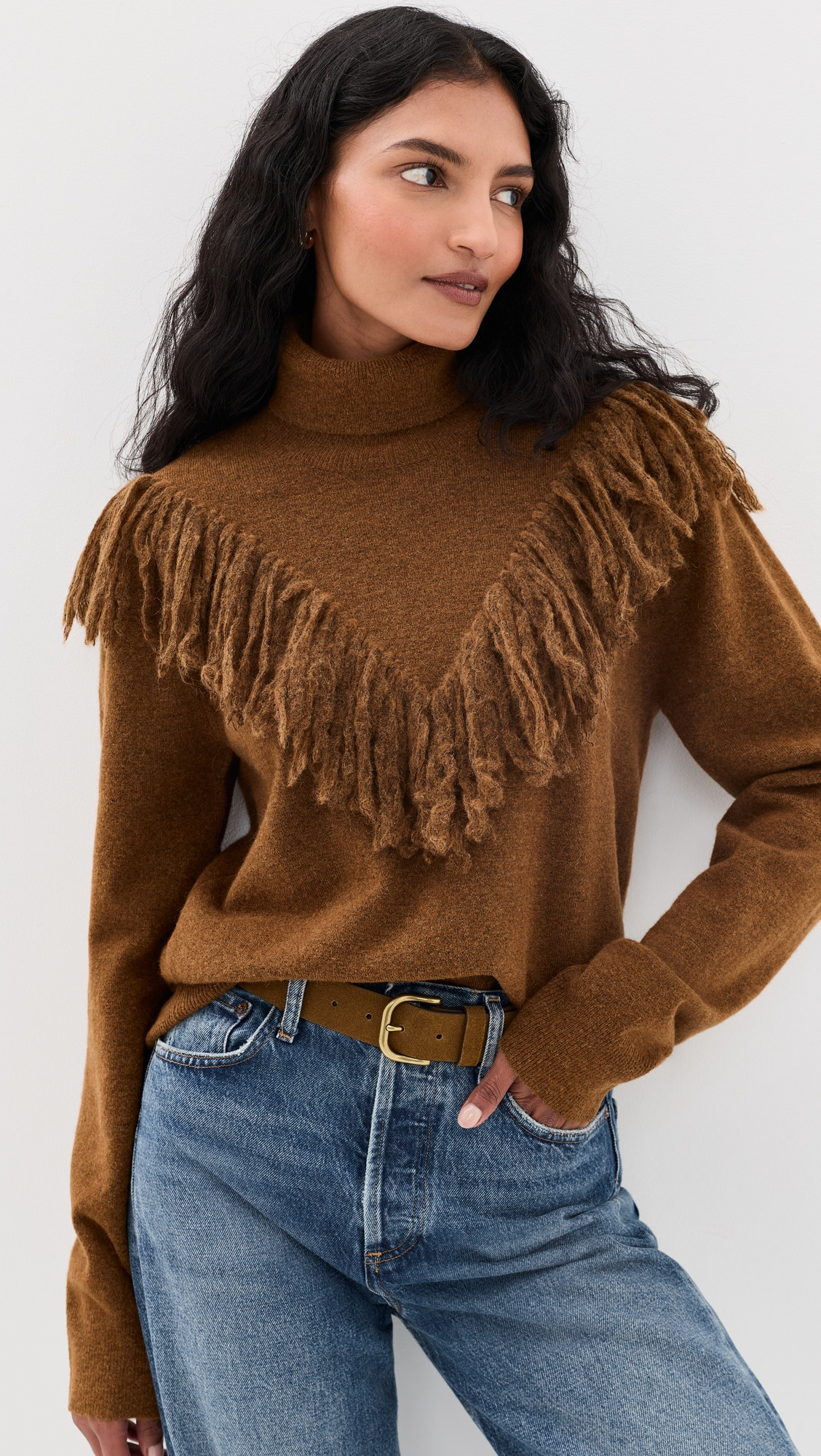 Rodebjer The Jinho Alpaca Wool Sweater Dark Fudge M | Shopbop