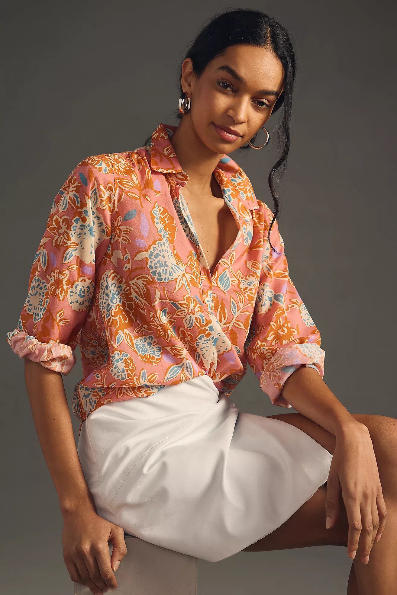 Birds of Paradis by Trovata Courtney Henley Blouse | Anthropologie (US)