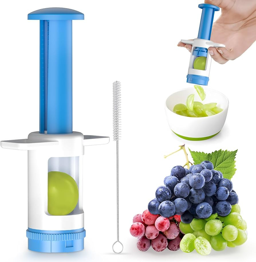Grapes Cutter for Toddlers, Fruit & Veggie Cutter for Kids Grape Slicer Kitchen Tool, Perfect for... | Amazon (US)