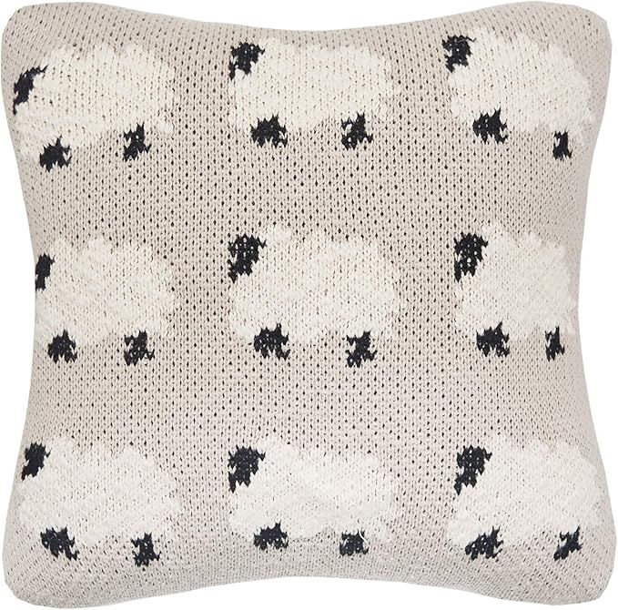 C&F Home Sheep Knitted Pillow Tan 10" X 10" Spring Soft Woven Pillow with Filling for Couch Sofa ... | Amazon (US)