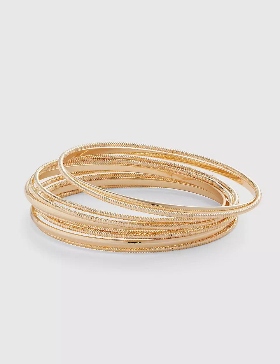 9-Row Textured Bangle Bracelets | Lane Bryant (US)