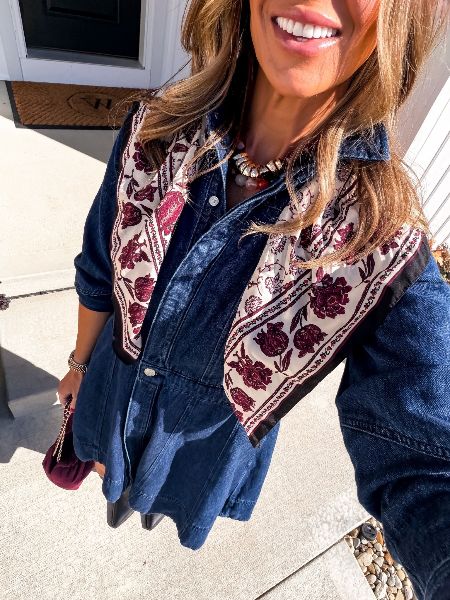 Today church outift 
Sz medium denim dress 
@Walmart

#LTKootd #LTKgrwm #LTKOver40