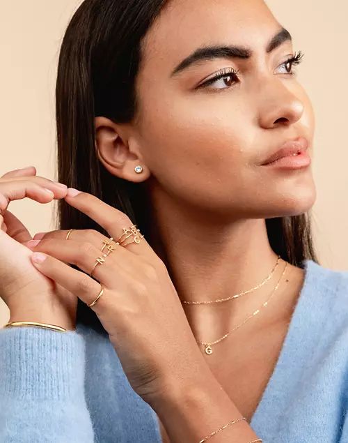 Katie Dean Jewelry™ 18k Gold-Plated Initial Ring | Madewell