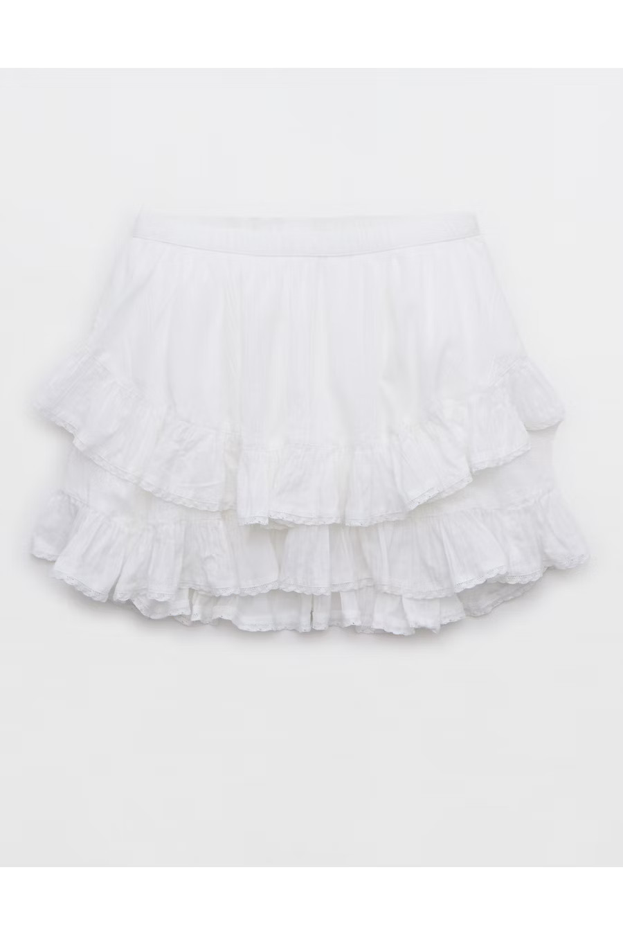 Aerie Handkerchief Micro Skort Women's White XXS | American Eagle Outfitters (US & CA)
