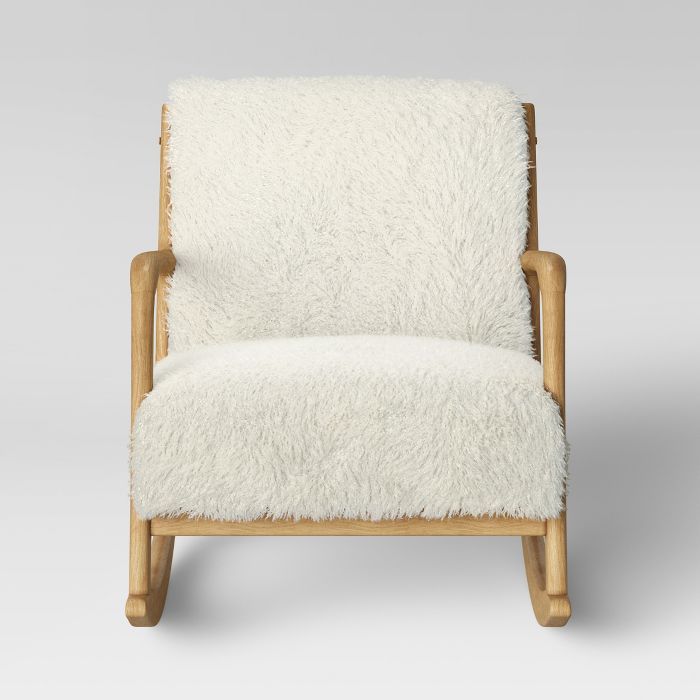 Esters Wood Armchair Sherpa White - Project 62&#8482; | Target