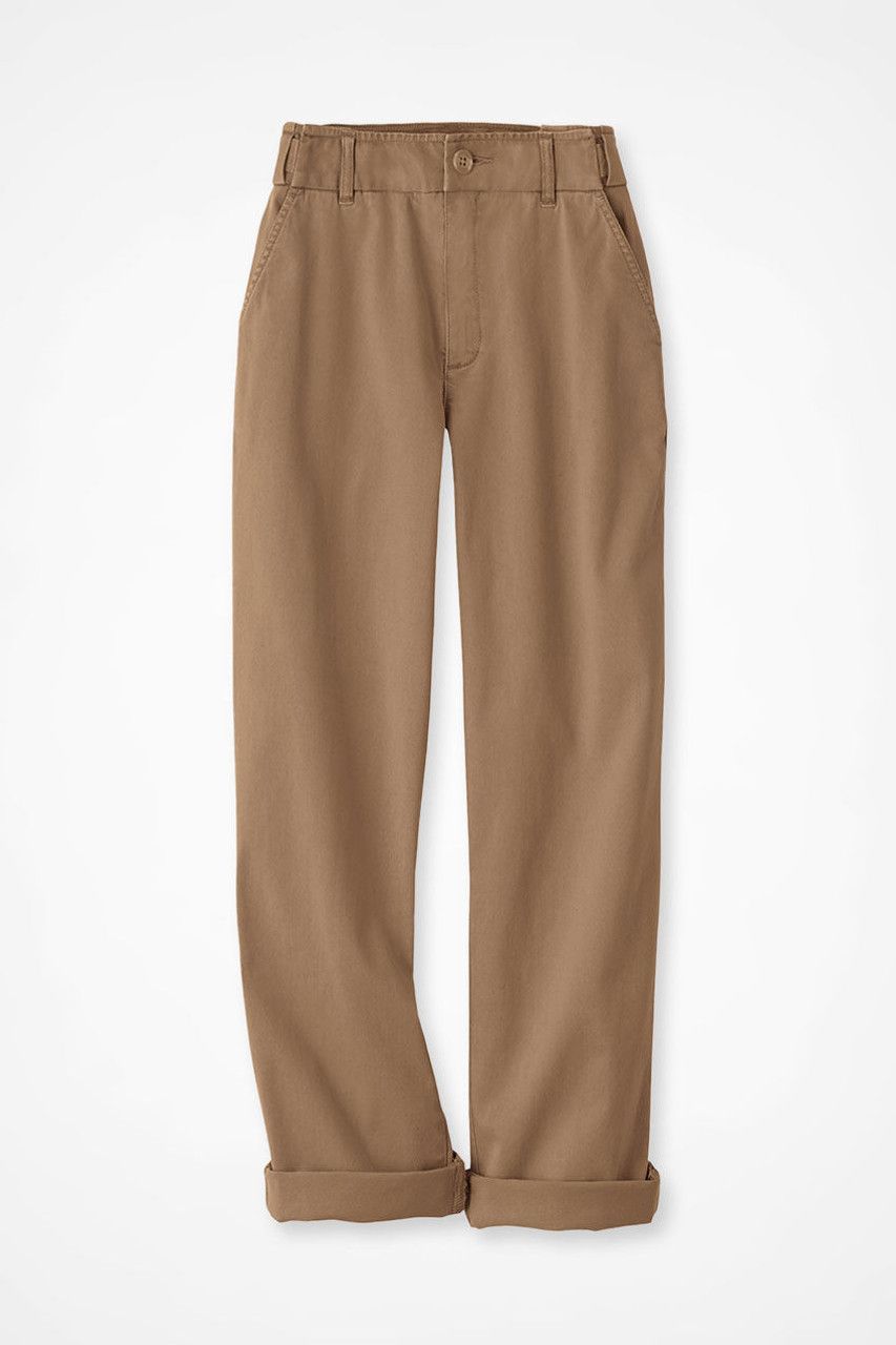 Hidden Stretch-Waist Chino Crops | Coldwater Creek