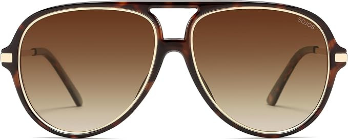 SOJOS Trendy Polarized Aviator Sunglasses for Women Men, Large Retro 80s 90s Vintage Shades SJ268... | Amazon (US)