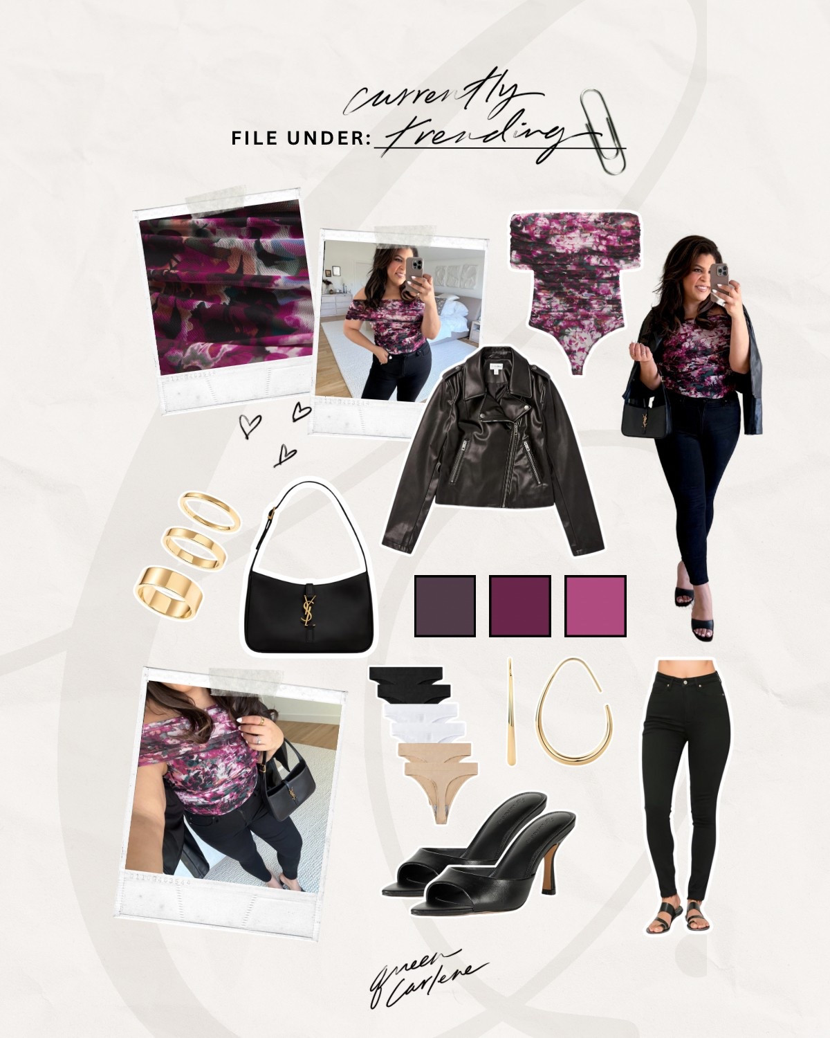 currently trending: one of my favorite outfits I’ve been loving! I’m 5’9” size 12/xl wearing a size XL for the bodysuit, XL moto jacket, & size 11 for jeans! 

#LTKSpringSale #LTKMidsize #LTKFindsUnder50