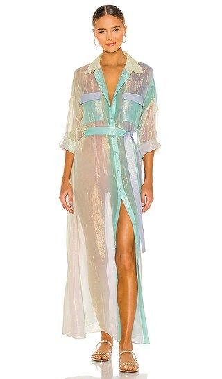 ROCOCO SAND Emi Maxi Dress in Green. - size XS (also in L, M, S) | Revolve Clothing (Global)