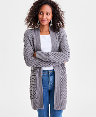 Style & Co Women's Open Front Stitch Cardigan Sweater, Macy's Exclusive - Macy's | Macy's