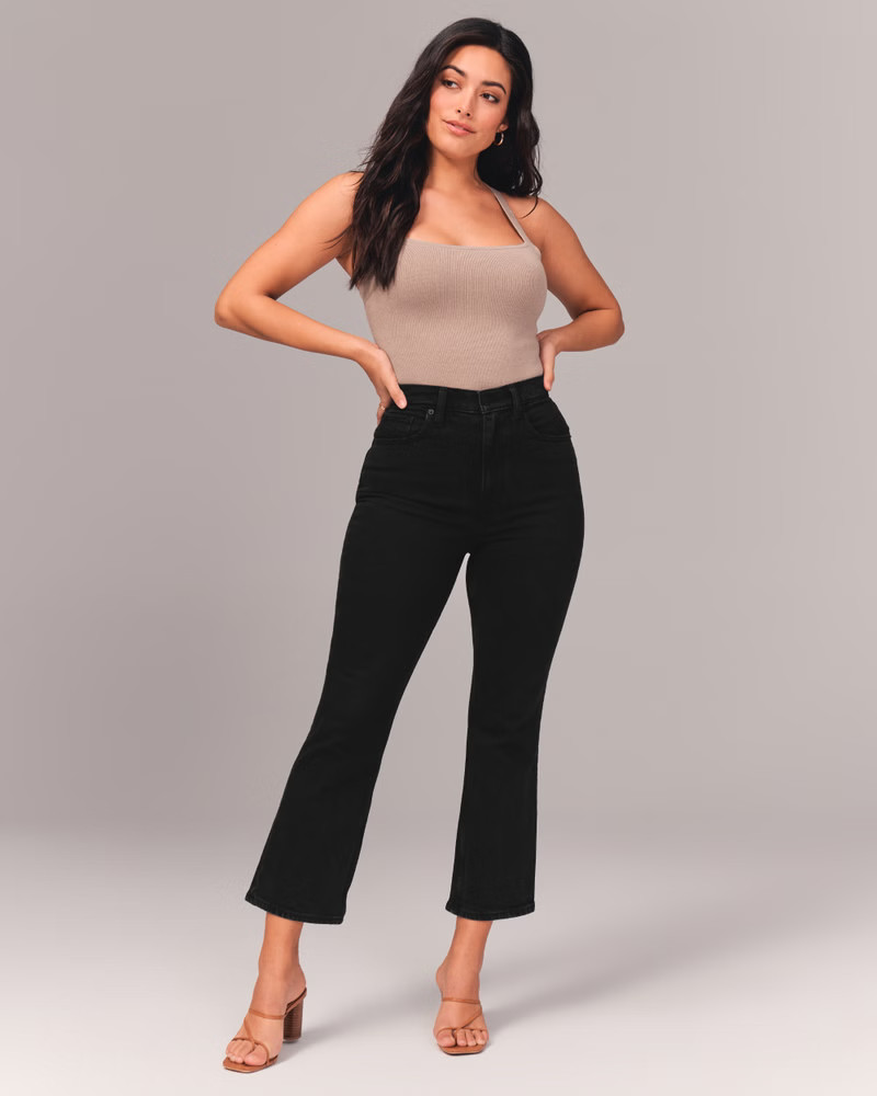 Curve Love Ultra High Rise Kick Flare Jeans | Abercrombie & Fitch (US)