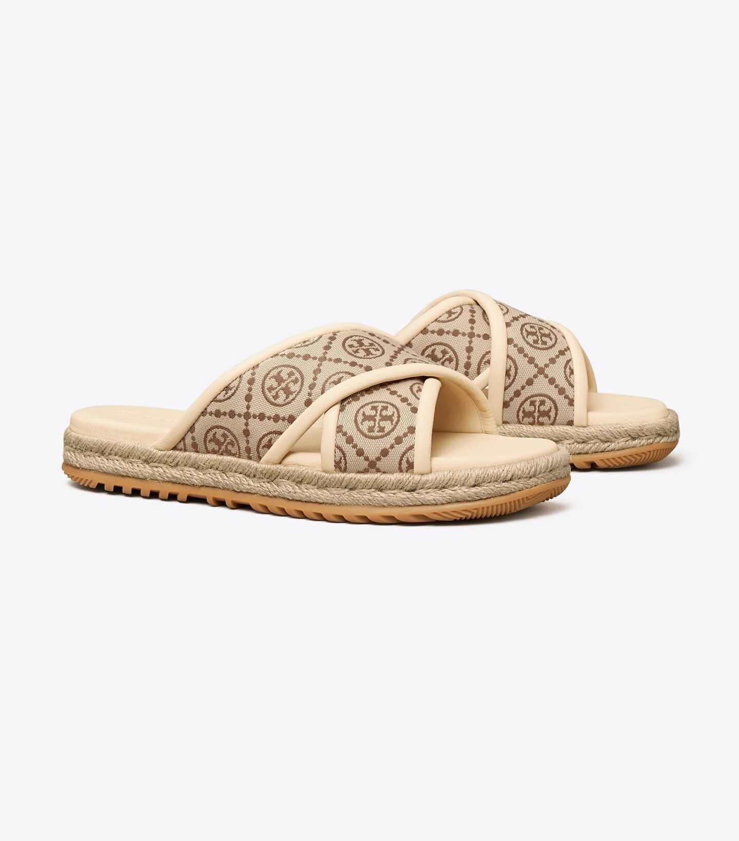 T MONOGRAM CRISSCROSS ESPADRILLE SLIDE | Tory Burch (US)