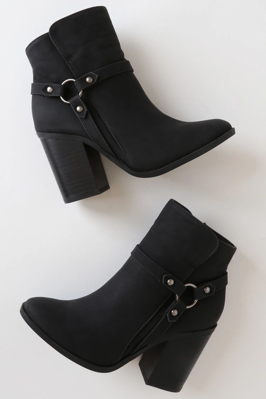 Marka Black Nubuck Ankle Booties | Lulus (US)