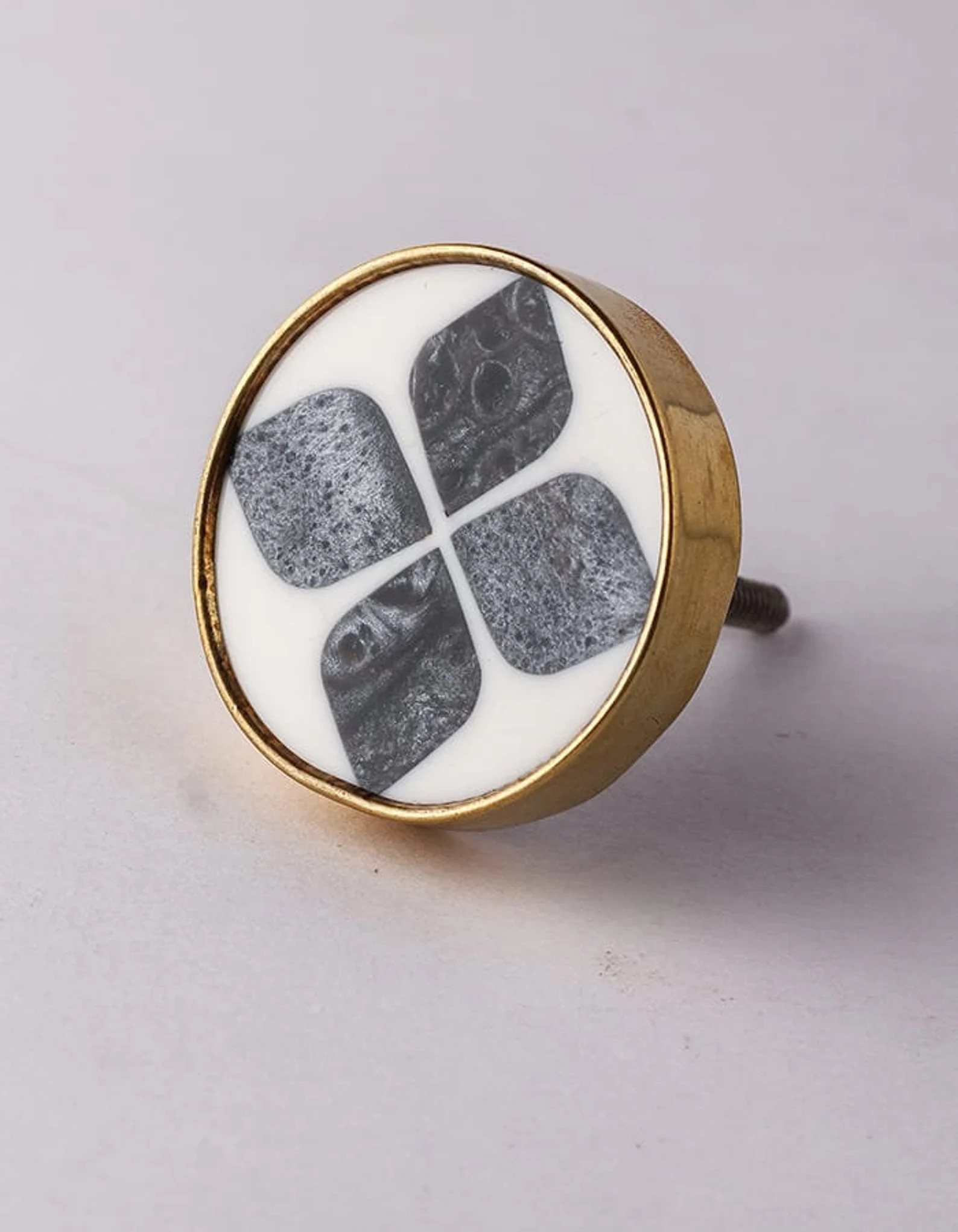 White Marble / Brass Cabinet Drawer Pull Decorative Wardrobe Cupboard Door Handle | Etsy (US)