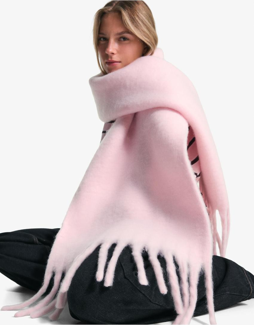 Unifarbener Schal - Damen | Bershka DE