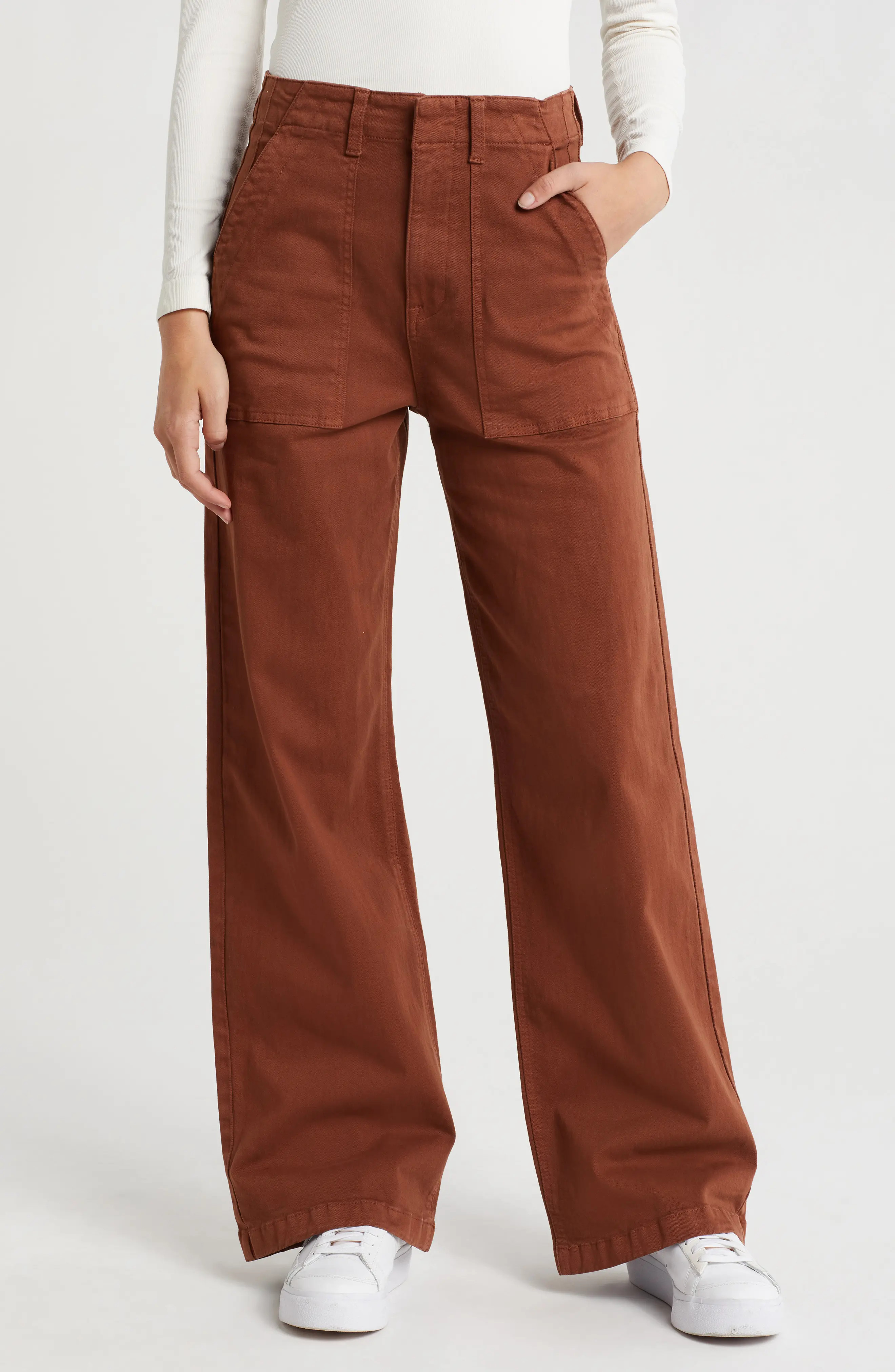 Nicole Stretch Cotton Wide Leg Pants (Women) | Nordstromrack | Nordstrom Rack