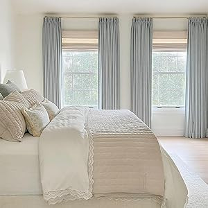 TWOPAGES Isabella Customizable Linen Textured Cotton Curtain for Living Room Bedroom Custom Made ... | Amazon (US)