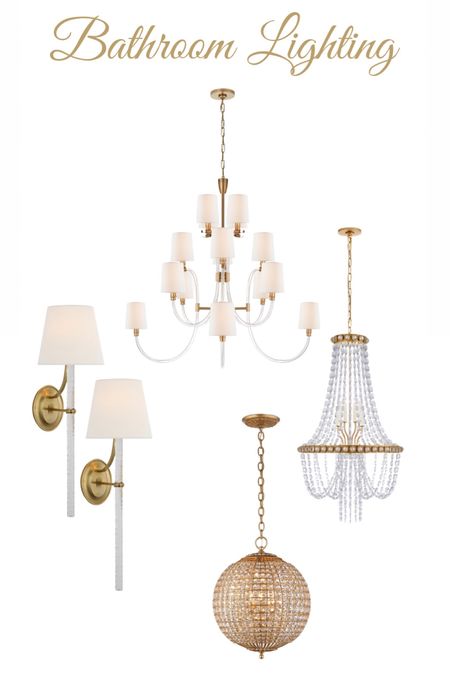 Chandelier and wall sconces for our new bathroom
Pendant lights, home decor, interior lighting, Visual Comfortt

#LTKhome