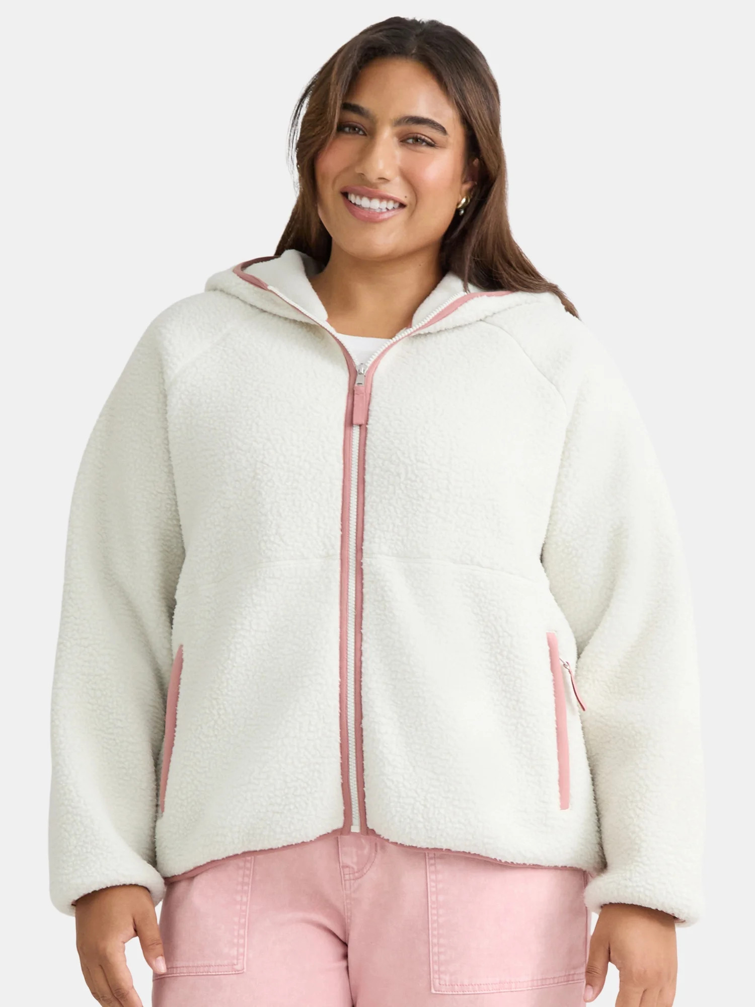 Time and Tru Women's and Women's Plus Fleece Zip Hoodie, Sizes XS-3X | Walmart (US)