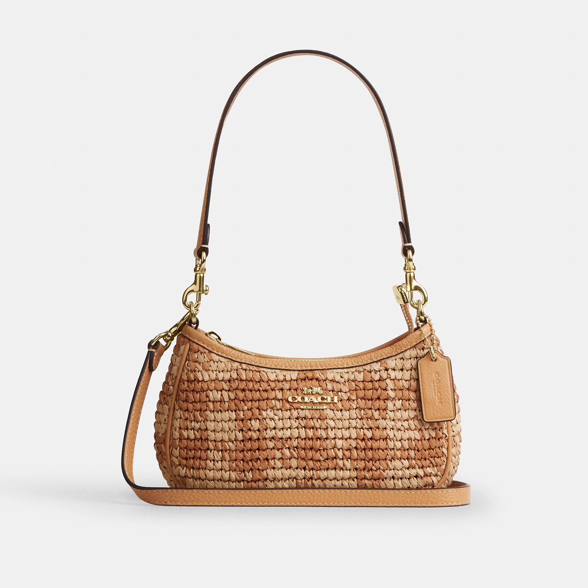 Coach Outlet Teri Crossbody Bag With Gingham Print - Women's Purses - Beige, Size: Mini | Coach Outlet US
