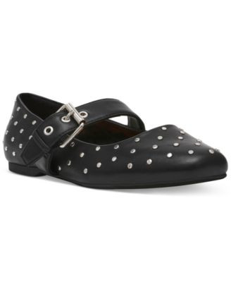 Women's Mellie Buckle Strap Studded Mary Jane Flats | Macy's