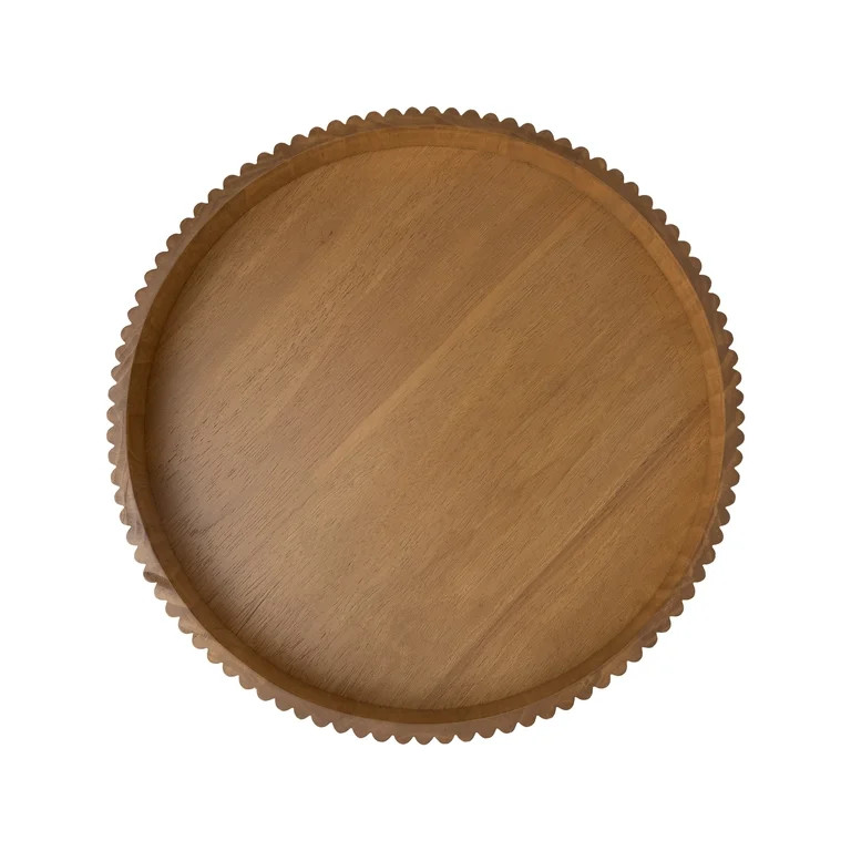 Better Homes & Gardens Wood Decorative Tray, Ribbed, Honey Finish, 16.4 in | Walmart (US)