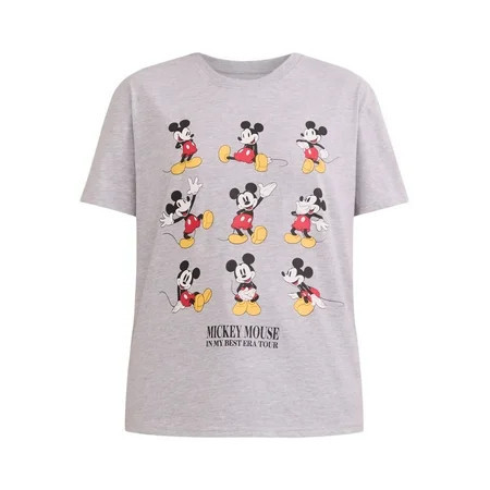 Mickey Mouse Women s Graphic Tee with Short Sleeves Sizes XXS-XXL | Walmart (US)