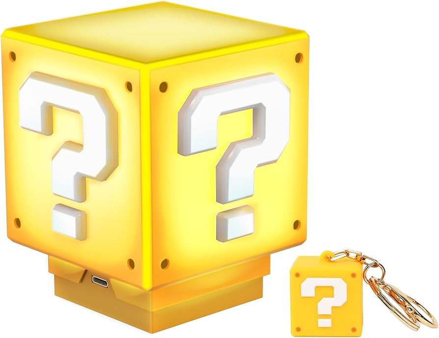 Mytrix Mini Question Block Light, Desk Lamp, Bedside Lamp with Game's Gold Coin Sound Effects for... | Amazon (US)