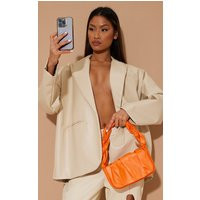 Orange Twist Strap Ruched Front Shoulder Bag | PrettyLittleThing US