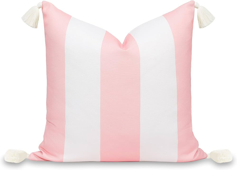Hofdeco Premium Coastal Patio Indoor Outdoor Throw Pillow Cover Only, 20"x20" Water Repellent for... | Amazon (US)