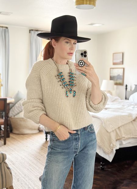 I felt casual cool in this simple look. I wore it with my quilted coat to the local town Barn Dance. The look is made up of classic closet staples and my hat has a little extra flare.
Everything I’m wearing is old but I found the most similar of each item. 

#LTKU #LTKworkwear #LTKFind