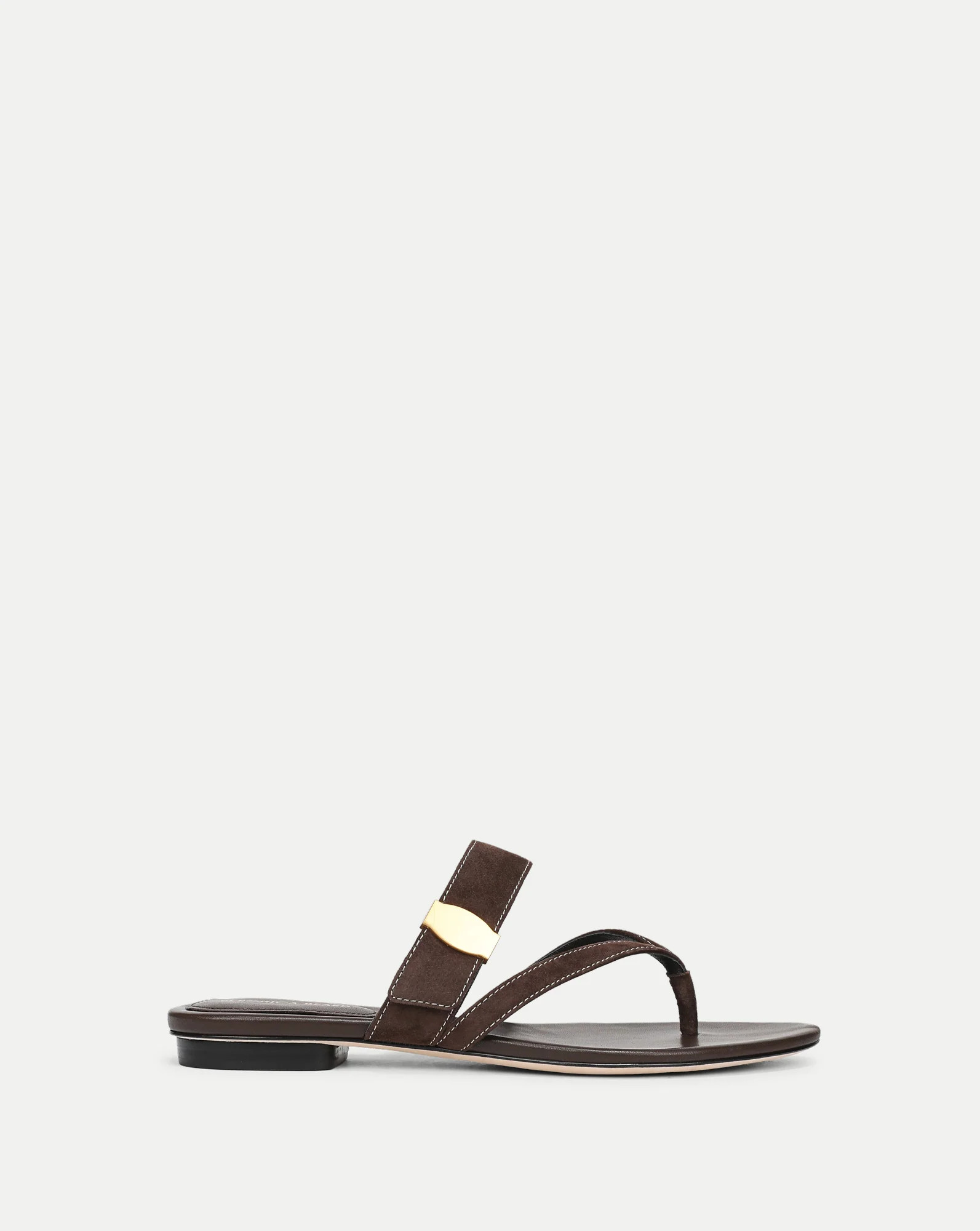 Veronica Beard Salva Dash Flat Sandal Espresso | Veronica Beard