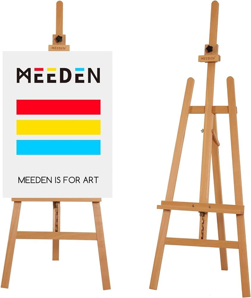 MEEDEN Easel Stand for Painting, Wooden Easel, Art Easel, Solid Beech Wood Easel, Painting Easel ... | Amazon (US)