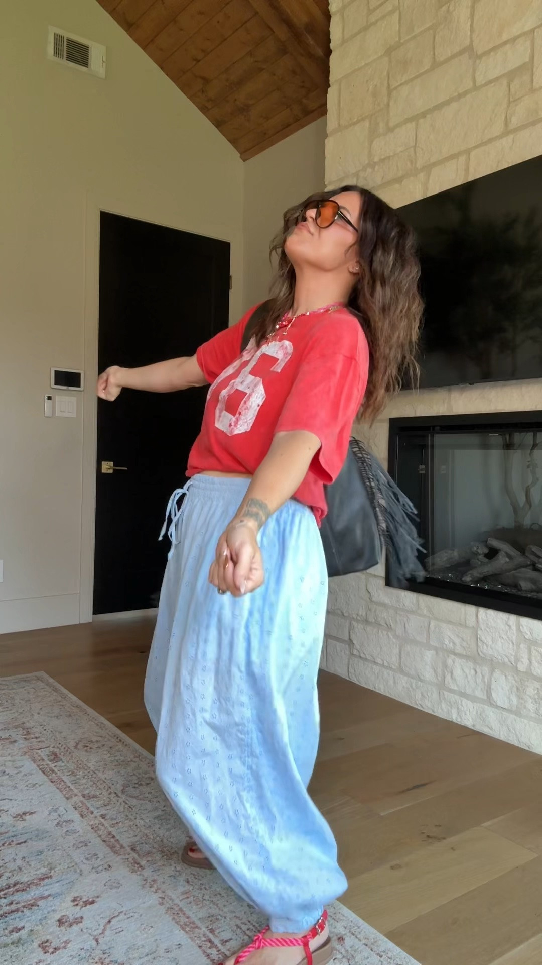 My Walmart order popped off!
Large on bottoms
Xl on red tee & yellow tank
Large on off shoulder top 
Size up one in denim shorts

#LTKootd #LTKMidsize #LTKOver40