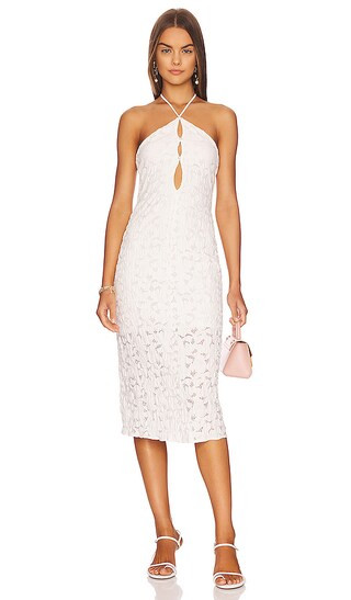 Priscilla Midi Dress in White | Revolve Clothing (Global)
