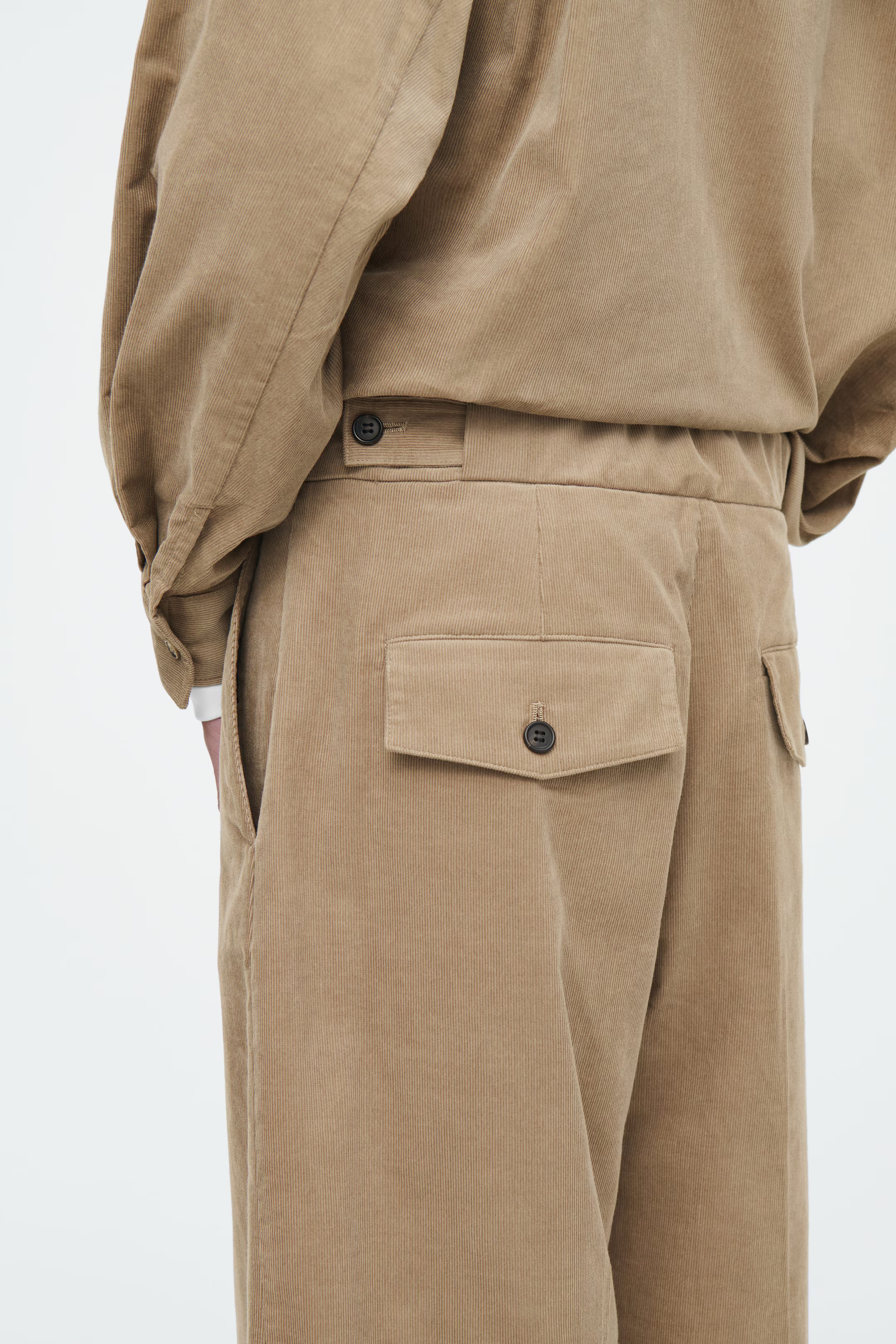 CROPPED CORDUROY PANTS - BEIGE | COS (AU)