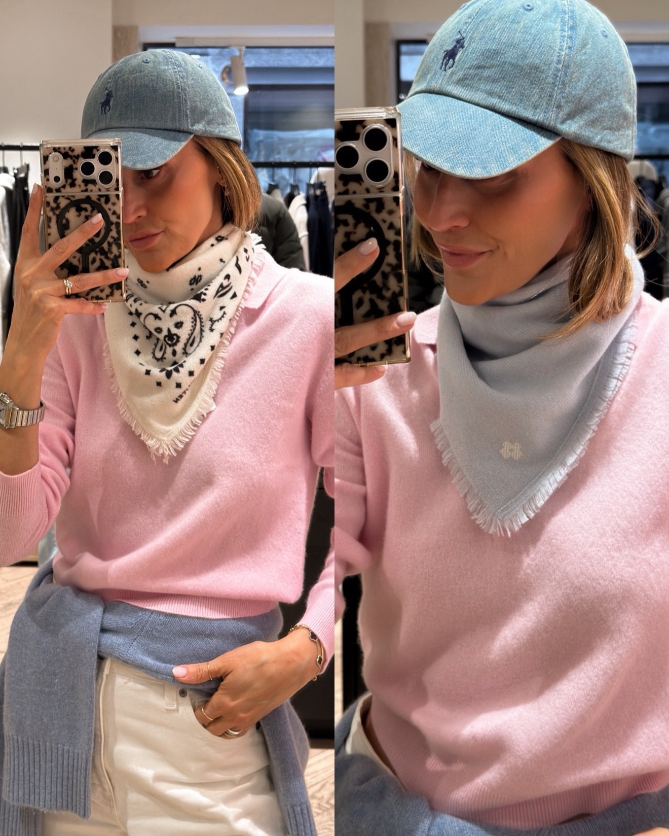 Back for a mini cashmere scarf! All about cashmere layers - Was feeling baby blue and pink for a chill Sunday. 

#LTKdayinmylife #LTKOver40 #LTKootd