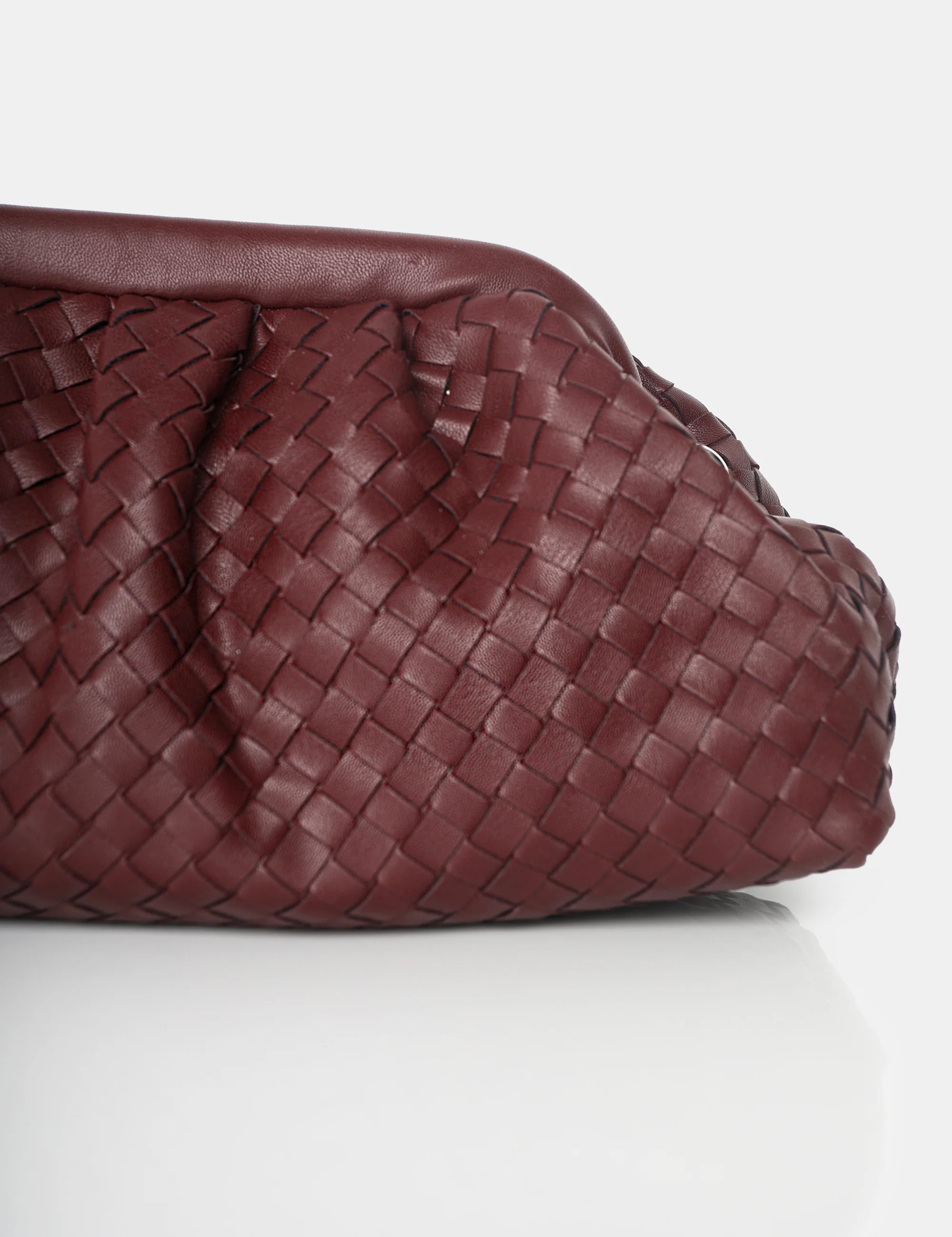The Project Burgundy Woven Pu Clutch Bags | Public Desire (US & CA)
