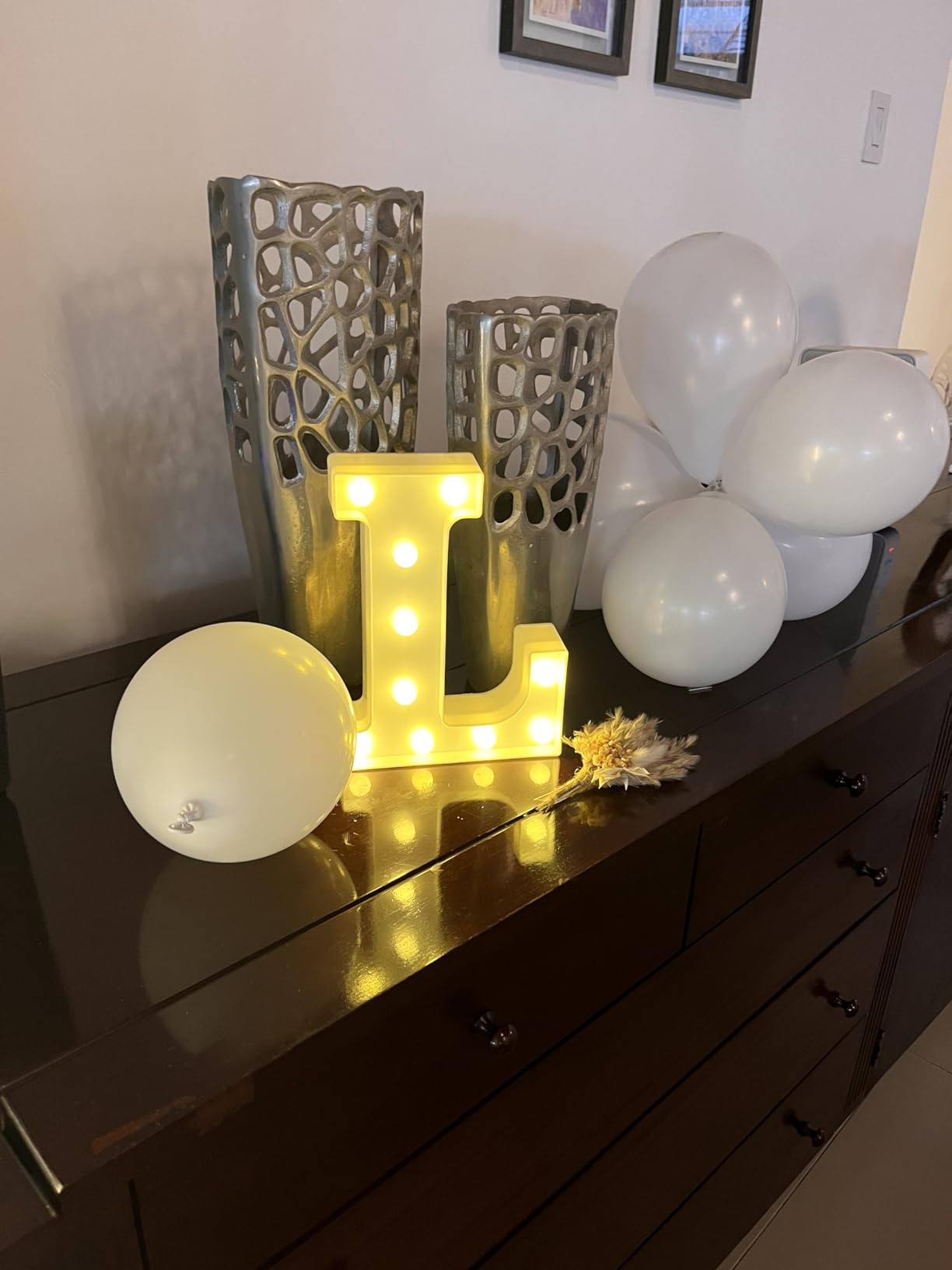 HXWEIYE Big Light Up Letters A, LED Marquee Sign 26 Alphabet and 10 Number for Party Birthday Bar... | Amazon (US)