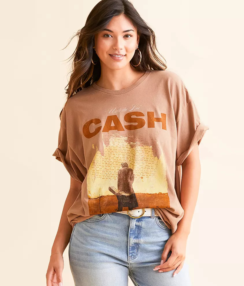 Johnny Cash Oversized Band T-Shirt | Buckle