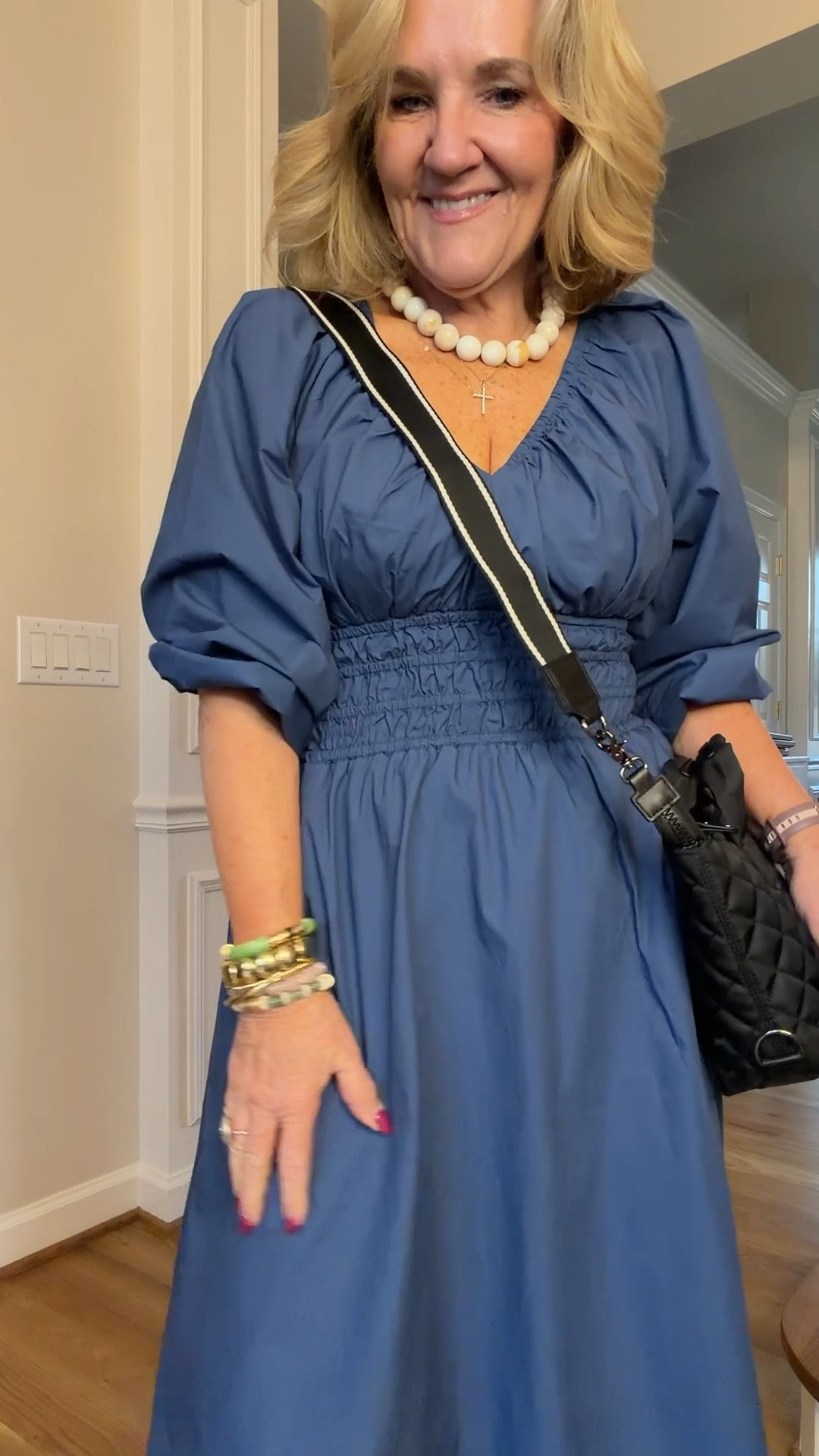 Cotton poplin dress wearing size medium petite. It also comes in chocolate brown.
I styled it here casually, but it could also be elevated with a wedge sandal.
20% off my bracelet with code NANETTE20

#LTKOver40 #LTKPetite #LTKSaleAlert