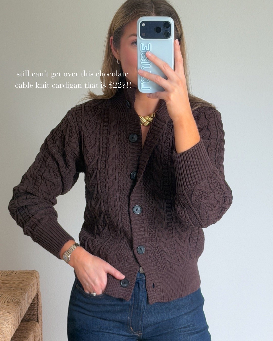 Affordable cable knit for fall! Wearing a S