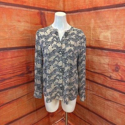 J CREW ZEBRA PATTERN BLOUSE SIZE MEDIUM TCC | eBay US