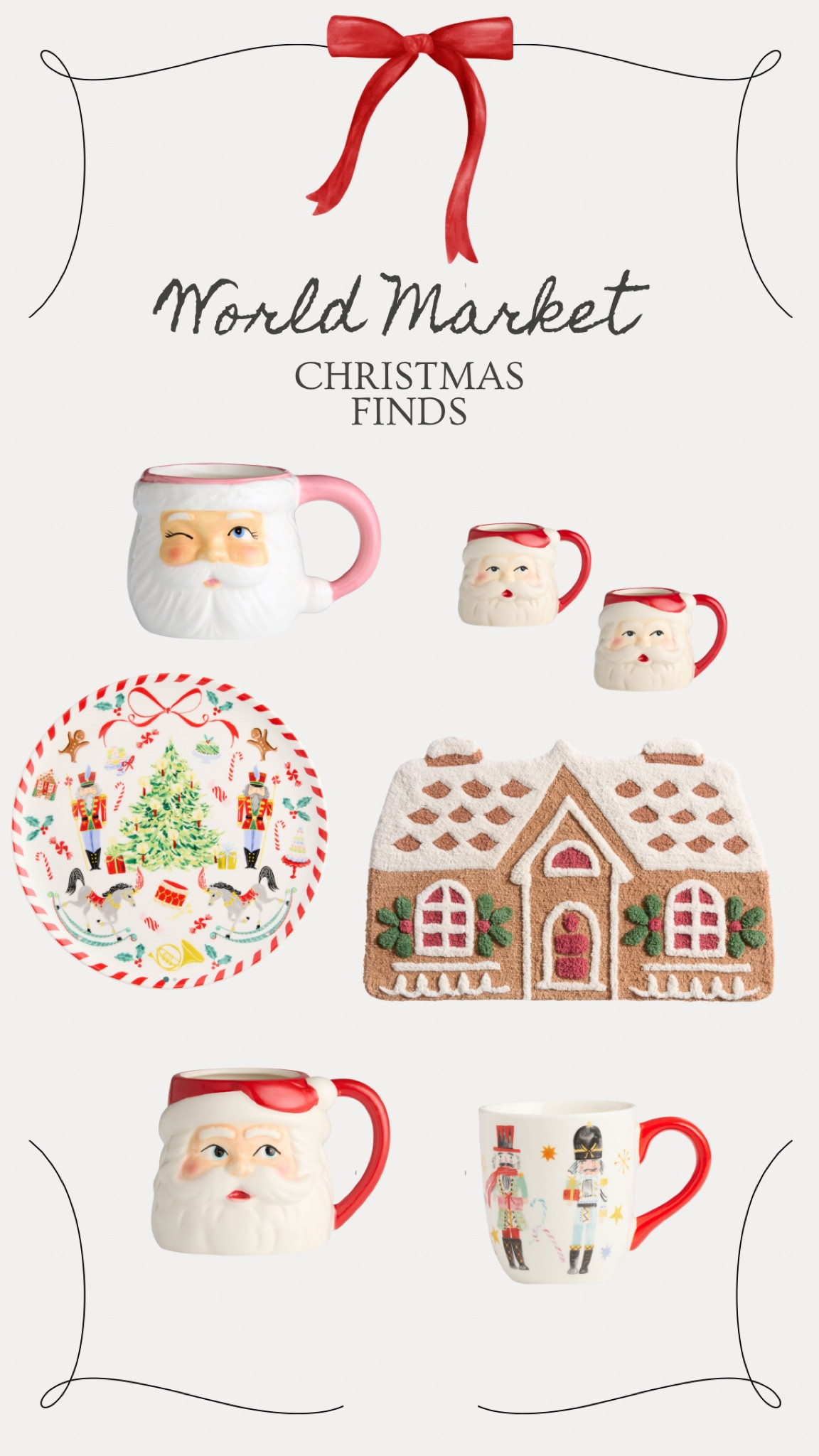 World market Christmas finds 🎄🎅🏻 love their Santa mugs this year, nutcracker decor, and gingerbread bath mat! 😍

#LTKSeasonal #LTKHoliday