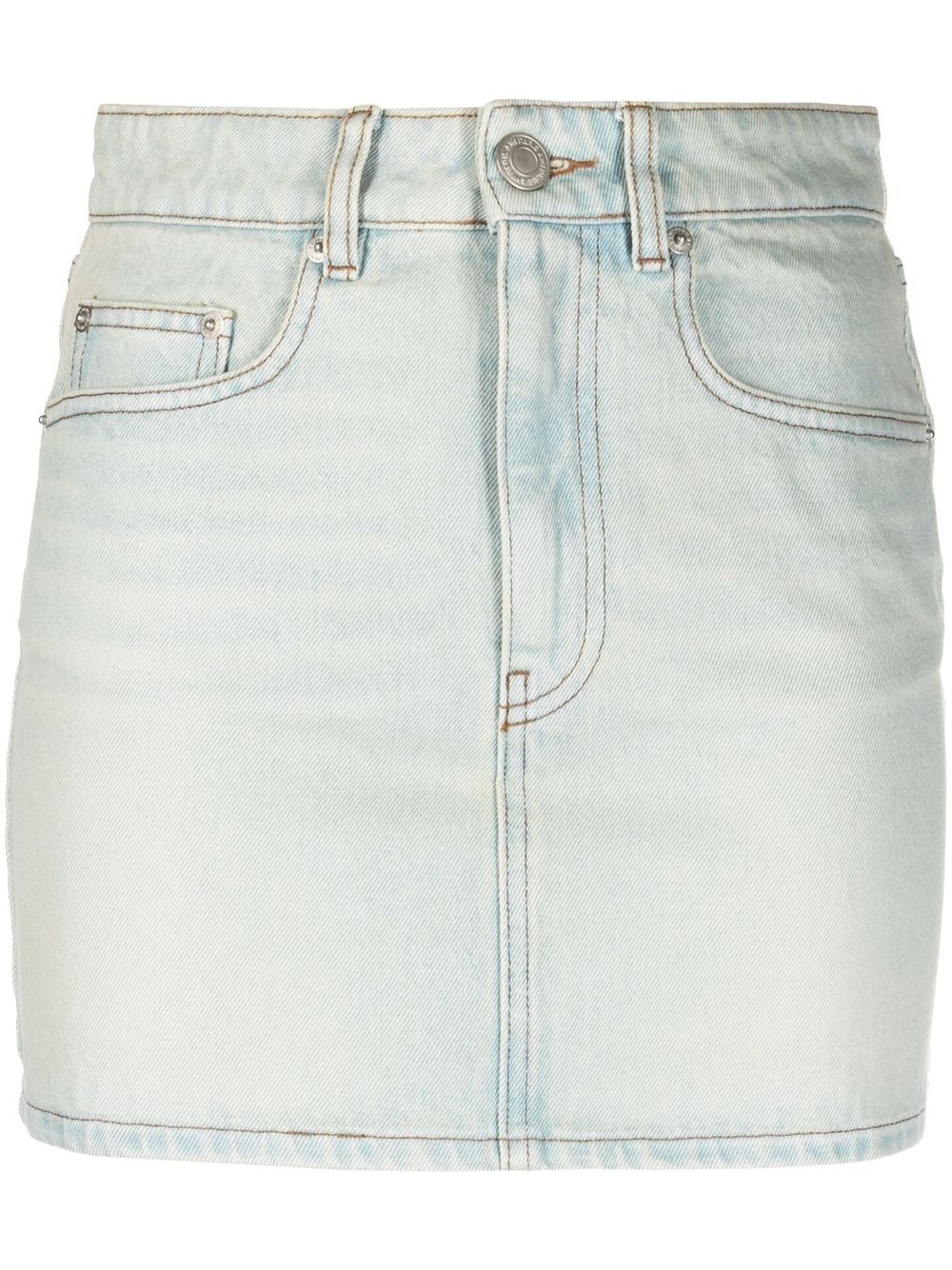 logo-patch denim skirt | Farfetch Global