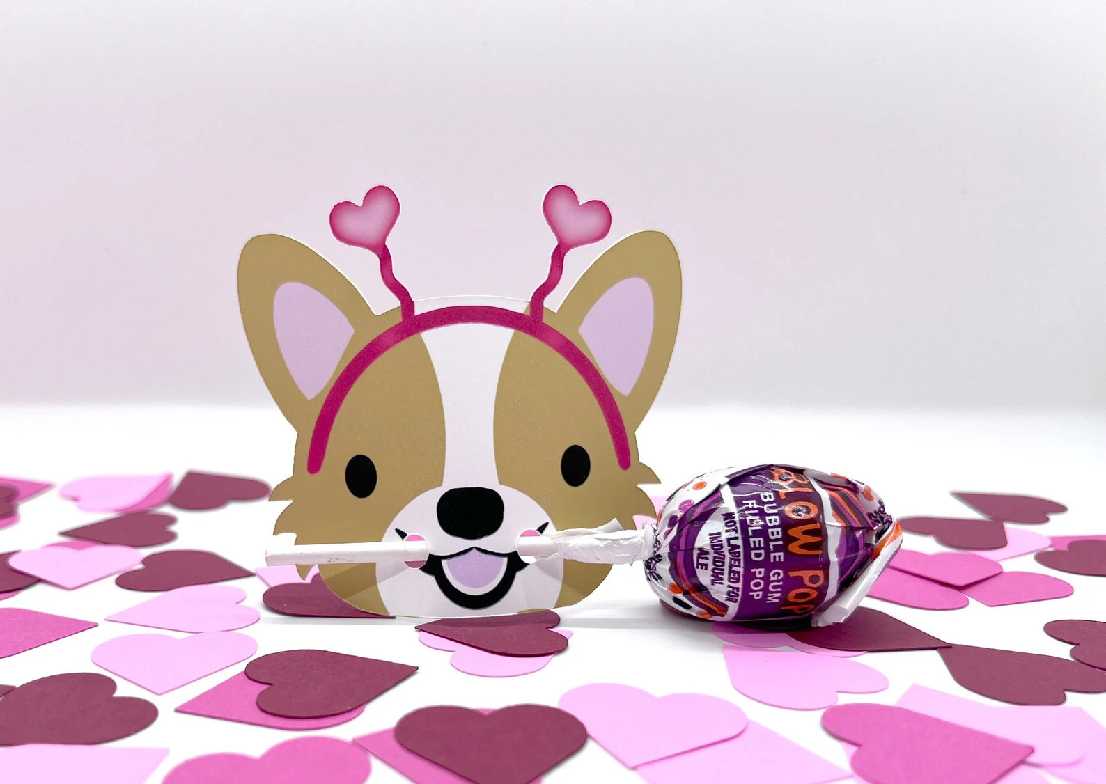 Pembroke Welsh Corgi, Lollipop Holder Valentine, for Class, Corgi Valentine Card, Valentines Card... | Etsy (US)