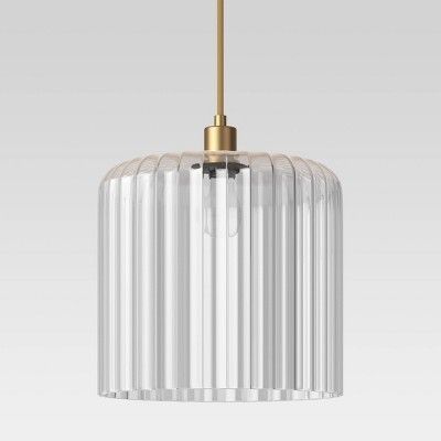 Ribbed Glass Pendants Brass - Threshold™ | Target