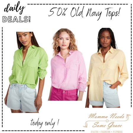 50% off Old naby tops! Today only! 