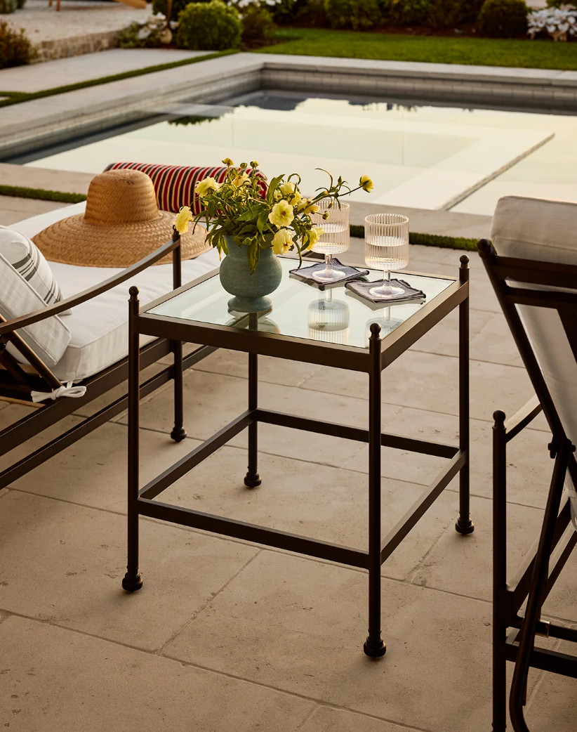 Outdoor side table, cups, vase 

 #LTKHome
